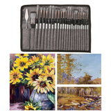 24pack Paint Brushes Set Flat Assorted Tip Paint Nail Art Pens for Beginners