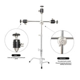 Delighted- 5 Inch Adjustable MiniC-Stand Tripod Multi-Functional Universal Lamp Stand for Live Broadcast Light