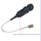 Ethernet LAN Adapter M22 RJ45 Waterproof Connector 25Cm Shielded Network Cable IP67 Protection Socket DHL