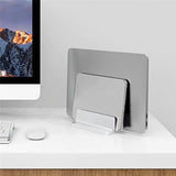 Vertical Laptop Bracket Desktop Aluminum Bracket Base Size Adjustable Vertical Bracket Aluminum Alloy Double Card
