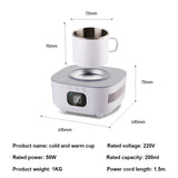 2 in 1 Cup Heater Cup Cooler Beer Bottle Can Drinks Cooling Mug Beverage Cooler Coaster Samrt Thermostatic Cup 220V