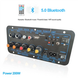 Bluetooth Amplifier Board Hifi Bass Amplifier Subwoofer Audio Karaoke Amplifier Board Speaker Motherboard Easy Install (EU Plug)