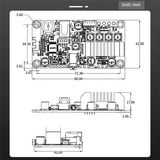 TPA3116 DSP Bluetooth 5.0 Stereo Power Amplifier 2X50W 3.5Mm Input Supports DSP Tuning DC12V-24V Durable