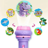 Children's projector flashlight light early education awareness map cognitive fun cartoon projector gift