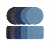 100pcs Denim Patches for Jean Clothing DIY Fabric Iron On Patches Appliques Repair Jeans Pants Elbow Knee Apparel