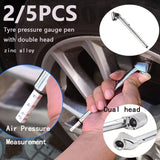 2/5PCS Car Tyre Pressure Test Pen 10-120 PSI Dual Head Bicycle Tyre Pressure Gauge Car Tyre Pressure Gauge Emergency Use