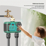 2 Outlet Water Timer Sprinkler Timer IP55 Waterproof Irrigation Controller With LCD Display For 2 Separate Watering Zone
