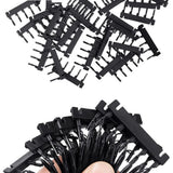 Hair Extensions Tools 6D Hair Buckle Tools 40 Pcs 6D Hairs Extension Machine 6D-2 Hairs Comb Medium Brown Beige Black Color Hair