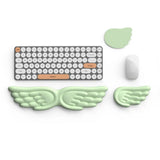 New Angel Wing Mouse Wrist Rest Set Non-Skid Ergonomic Wrist Support Silicone Memory Foam Mouse Pad for Office and Gaming