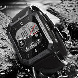 Outdoor Sport Smart Watch 1.83 Inch HD Rectangle Screen BT Call AI Voice Assistant Camera Control IP68 Waterproof Health Monitor