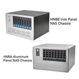 8-bay NAS Chassis, Hot-swappable Rear Panel, 3.5'/2.5' SATA/SAS Ports, MATX Motherboard, FLEX Power Supply Bay