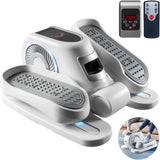 Fully Assembled Compact Elliptical Machine Under Desk Pedal Exerciser with Touch Screen Display Remote Control & Non-Slip Pedals