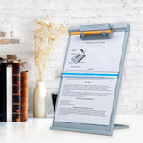 Portable A4 Reading Holder Plastic Folding Desktop Document Holder with Adjustable Clip Reading Stand For Office/School/Home