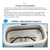 High Quality Factory Household Directly Mini Portable Jewelry Ultrasonic Cleaner Ultrasonic Glasses Cleaners