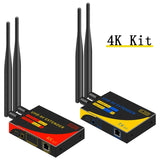 1080P 4K HDMI Wireless Transmission Audio Video Transmitter and Receiver 200M HDMI Extender W/ RJ45 VGA Port for Camera PC To TV