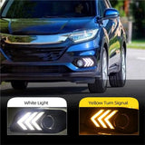 Yellow Turn Signal Included 2PCS For Honda Vezel HRV 2018-2020 Car LED Daytime Running Light Fog Lamp Decoration DRL