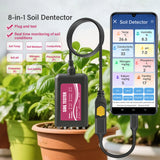 8-in-1 Soil Tester NPK PH Meter EC Temperature Humidity Fertility Detector IP68 Waterproof Sensor for Smart Farming Garden