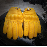 Motorcycle Protection Retro Cowhide Equipment Men's Leather Gloves Autumn and Winter Women's Cycling Touch Screen Gloves