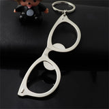 20pcs Glasses Shape Beer Bottle Opener Keychain