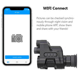 NV710S 14X WIFI APP Digital Monocular Telescopes Professional 400M Infrared Night Vision Scope Sight with 35-48mm Sleeve