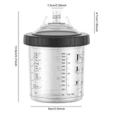 Paint Mixing Cup System 20 Ounce 600Ml Kit Disposable HVLP Paint Spraypaintgun 20 Ounce Kit Paint Spraygun Refill
