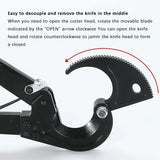 HS-325A/HS-520A Cable Shear Wire Breaker Cable Scissors Cutting Ratchet Cable Shear Tool