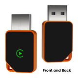 Wireless Orange Car Adapter Mini 2In1 Wired To Wireless Carplay Car Connector Box