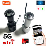 New Tuya Door Eye Hole Security 1080P HD 3MP H.265 Wide Angle FishEye CCTV Network Mini Peephole Door WifI Camera P2P ONVIF