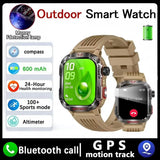 HT29 Smart Watch With Flashlight Air Pressure Altimeter Barometer SOS Healty Monitor GPS Motion Track Outdoor Sports Smartwatch