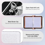 GW-A5 Holographic Sticker Book Hardcover Sticker Organizer Binder Reusable Collecting Album Storage Book With 30 Pages Orange