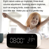 Tuya WiFi Smart Alarm Clock USB Desktop Fast Charging Socket Weather/Temperature Display Alarm Clock Timer App Voice Control