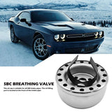 Push-in Valve Cover Chrome Steel Oil Filler Breather Cap Round Engine Oil Filler Cap for Chevy SBC 283327350