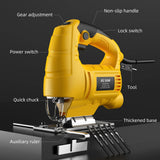 Corded Jigsaw 800W Brushless Jig Saw Tool Electric Power Cutter with 6 Variable Speeds 0°-45° Bevel Cuts Can cut straight lines