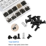 500pcs M2 M2.5 M3 Laptop Screws Kit, SSD M.2 Screws, for Phillips Flat Head Tiny/Small Machine Screws Set for Electronics Repair