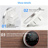 BAC-6001 Smart Programmable Digital Thermostat Touch Screen Nest HVAC for School & Home Use ABS Round Shape