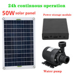 Brushless Solar Water Pump Kit 50W Solar Panel Powerful Solar Water Pump Solar Plate Watering Pump for Bird Bath Garden Fountain