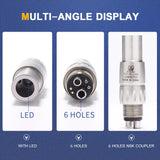 AI-NCL6 LED 61mm Internals Water Spray Quick Coupligs for Air Turbines High Speed Handpiece Connect 6 Holes SDentals Chair