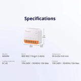 MINI R4 Wifi Smart Switch Module Dual Control Remote Control Module Smart Home Works R5 S-MATE Wireless Control