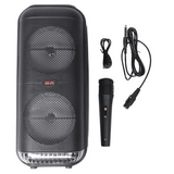 Excellent! 1200W Super Large Outdoor Bluetooth Speaker 6 Inch Double Horn Subwoofer Portable Wireless Column Bass Sound with Mic