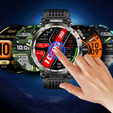 Sports Smartwatch Men With Flashlight Compass BT Calls Voice Assistant Watchproof Heart Rate Monitor Remote Control Photography
