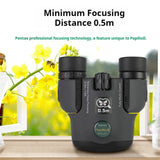PENTAX High-Power HD Binocular Telescope Portable Mini Macro Insect Binoculars for Hunting Camping with Multi-Layer Coating