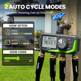 Rainpoint IP65 Digital Irrigation Water Timer 4 Out Manual Programmable Watering System Rain Delay Hose Yard Lawn Garden Tools