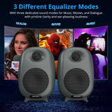80W High-fidelity 4-inch Active Speaker 2-way Bookshelf Speakers 3D Stereo 35 HZ-20 KHZ High-end Home BT Remote Audio Equipment