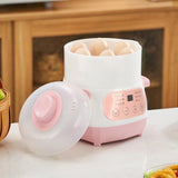 1L Electric Ceramic Stew Pot with Smart Timing And Dry Burning Prevention Home Kitchen Soup Cooker