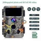 RD3019PRO 4K 30MP WiFi Control Wildlife Game Hunting Trail Camera Traps with 120 Degree Wide Angle Lens for Home Garden Security