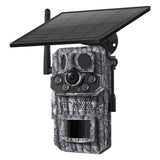 4G GPS Solar Powered Hunting Trail Camera Photo Trap with 125 Degree Wide Detection Angle 940nm Invisible LEDs 0.1s Trigger Time