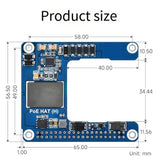 For Raspberry Pi 5/CM5 Poe HAT Power Over Ethernet HAT(H) 5V 5A Support 802.3Af/At Poe Expansion Board For RPI 5/C