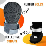 2025 New Cold Weathers Dog Boot Extended Height Fleece Lining Mudproof Tractions