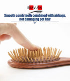 Pet wood needle handle comb beech mesh+rosewood massage comb