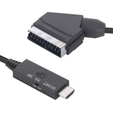 1M Scart To HDMI 1080P Video Audio Converter Plug And Play HD Video Conversion Adapter For Set-Top Box HDTV DVD STB Accessories